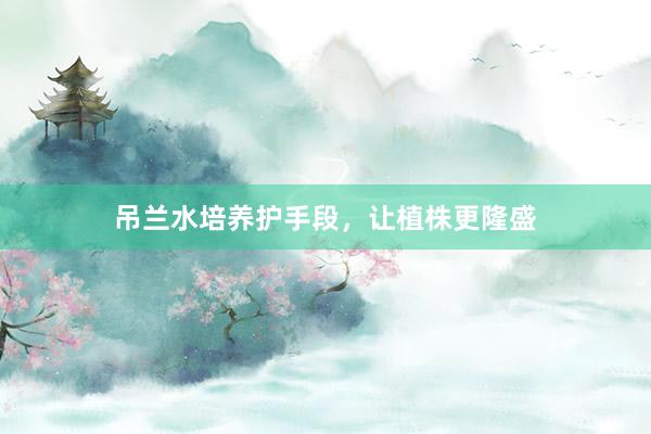 吊兰水培养护手段，让植株更隆盛